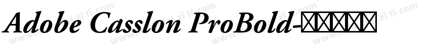Adobe Casslon ProBold字体转换